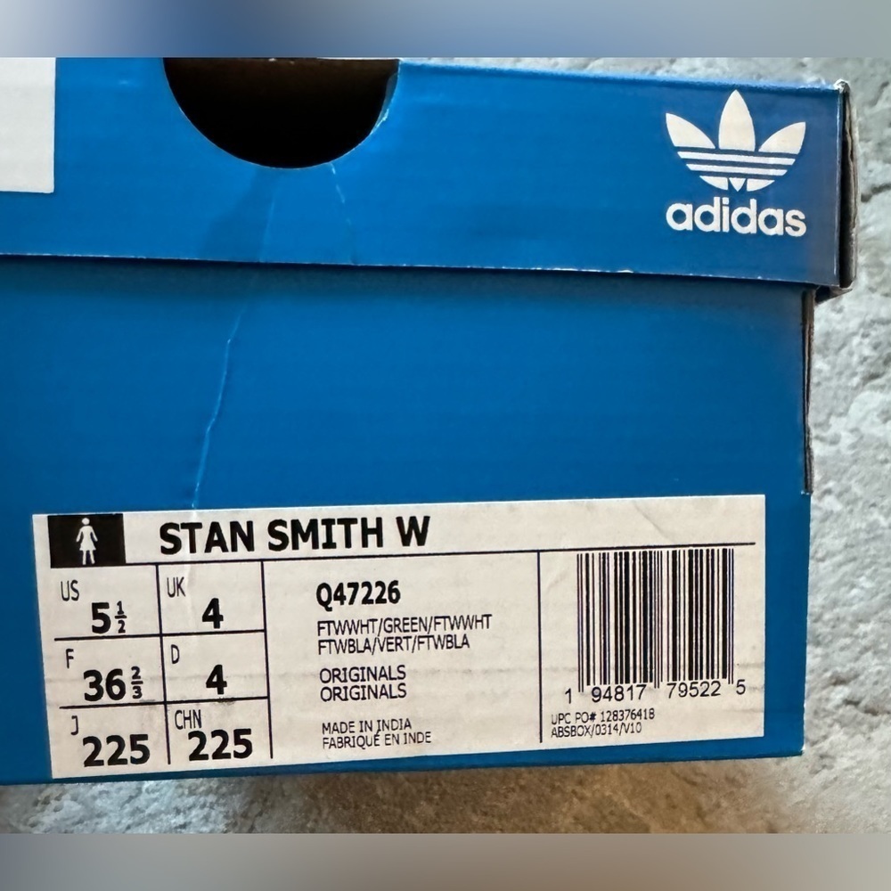 ❤️ HOT PICK ❤️ NWT Size US5.5 - Adidas Stan Smith Shoes (white/green) - Picture 13 of 15
